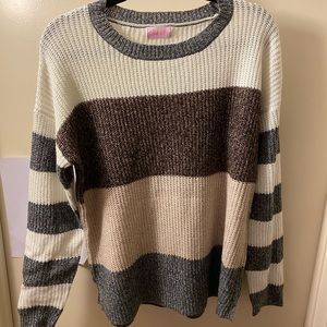PINK LILY striped sweater BRAND NEW $30